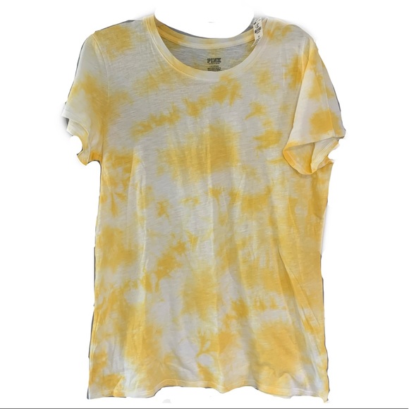 Victoria’s Secret PINK Yellow Tie-dye Top - Picture 2 of 7